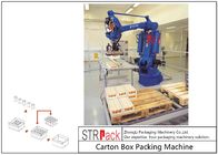 Sistema di trasporto con palette del robot automatico del cartone per l'impilamento di chimica alimentare di industria