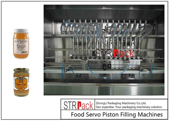 Linea dell'imbottigliamento di Multihead di alta precisione per Honey Sauce Cream Gel Paste