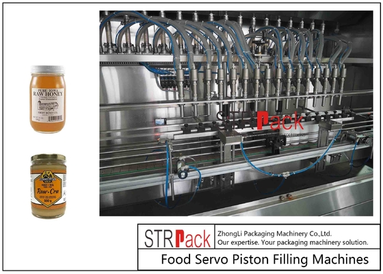 Linea dell'imbottigliamento di Multihead di alta precisione per Honey Sauce Cream Gel Paste