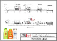 Linea di imbottigliamento automatica di Shampool con la servo macchina di rifornimento, tappatrice, etichettatrice autoadesiva dei doppi lati