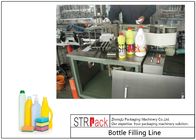 Linea dell'imbottigliamento del pulitore con l'anti riempitore corrosivo della bottiglia di gravità e la tappatrice rotatoria