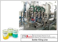 Linea di riempimento liquida automatica industriale con la macchina di rifornimento del pistone e l'etichettatore automatico della bottiglia