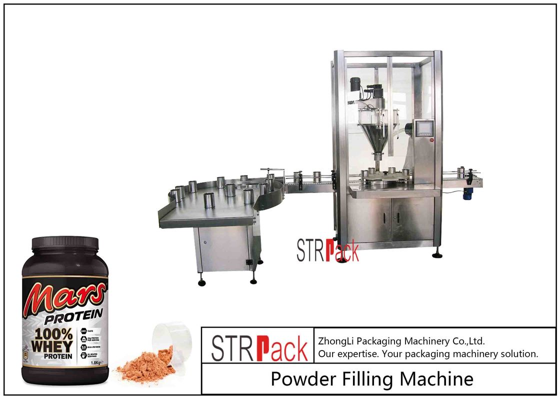 macchina di rifornimento automatica stabile della polvere 50g-5000g, macchina imballatrice della polvere chimica 
