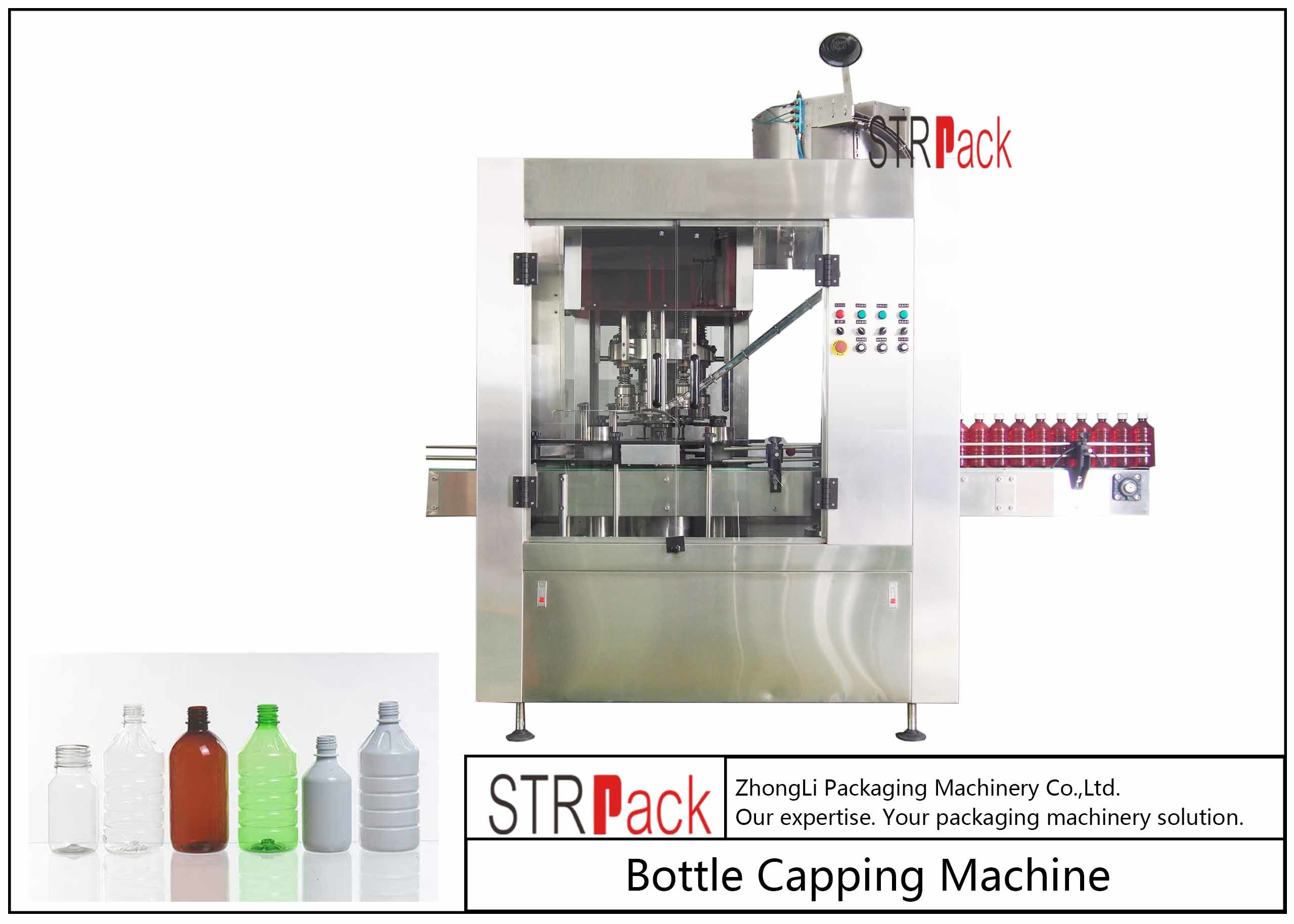 Alto Rate Rotary Bottle Capping Machine qualificato per l'antiparassitario 50ml-1L imbottiglia il CPM 120